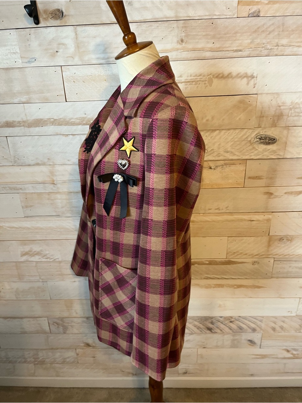 NWT Anthropologie size M plaid pin blazer jacket - Picture 6 of 12